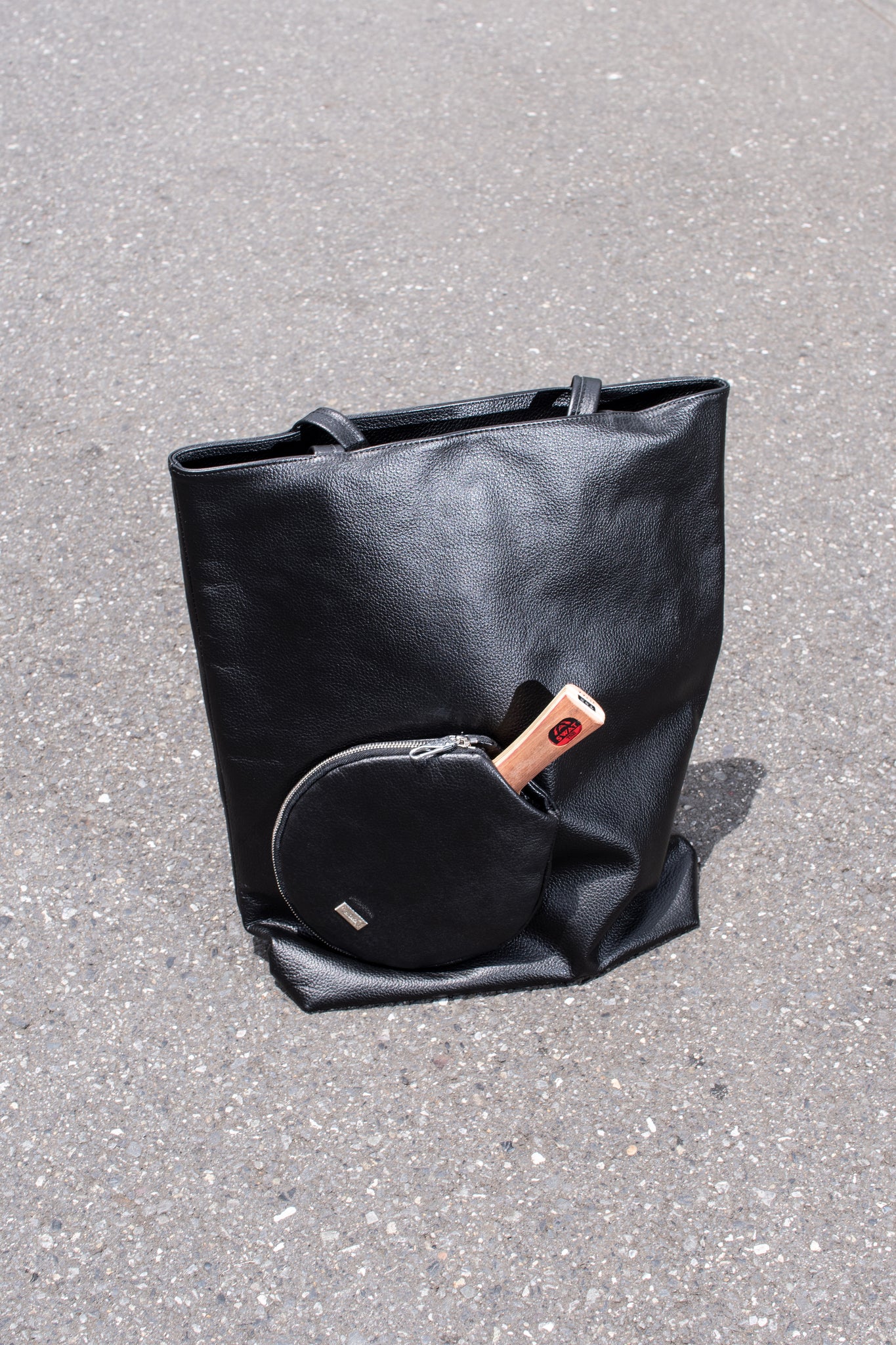 PING-PONG LEATHER TOTE